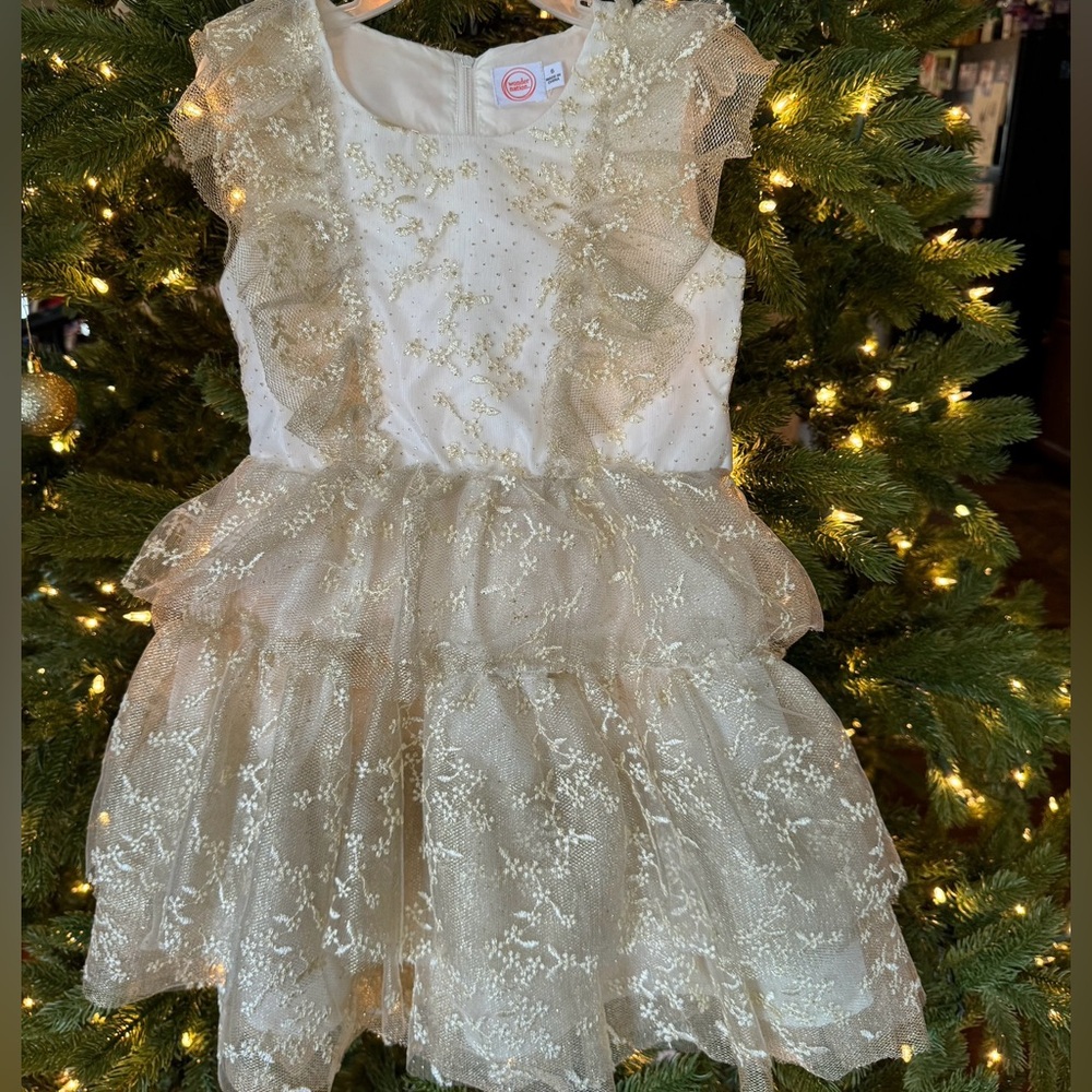 Gold holiday dress for girls for size 6